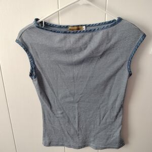 Blue Asphalt Light Blue Cap Sleeve Tee